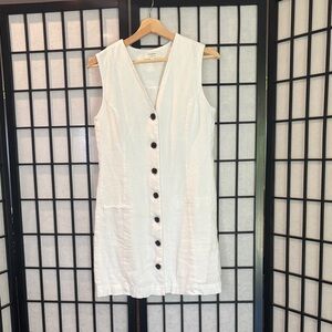 Banana Republic White Sleeveless Mini Dress